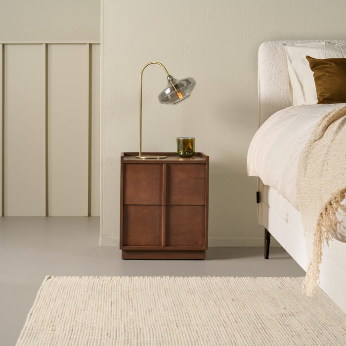 Nachtkastje Moura - Bruin|Hout - Mango - Mangohout