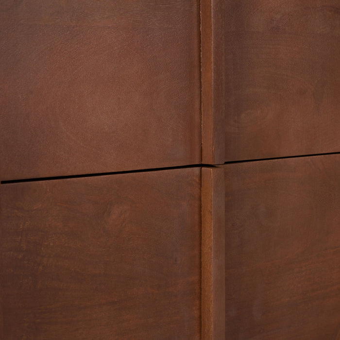 Nachtkastje Moura - Bruin|Hout - Mango - Mangohout