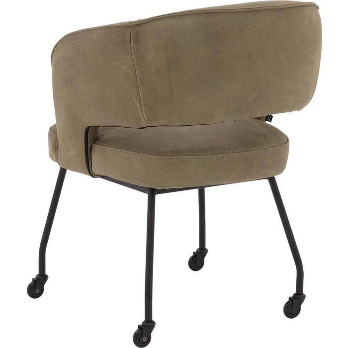 Goossens Eetkamerstoel Ostuni (leer) - Leder met armleuning