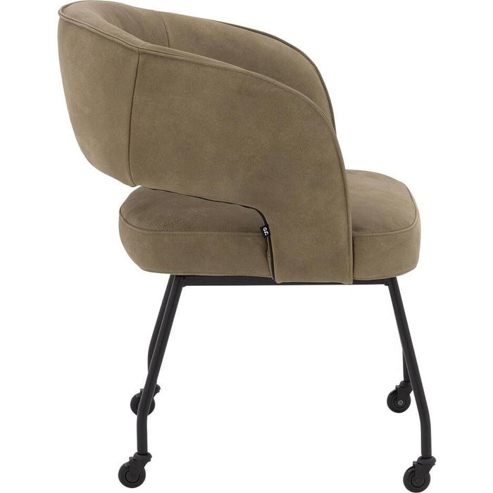 Goossens Eetkamerstoel Ostuni (leer) - Leder met armleuning