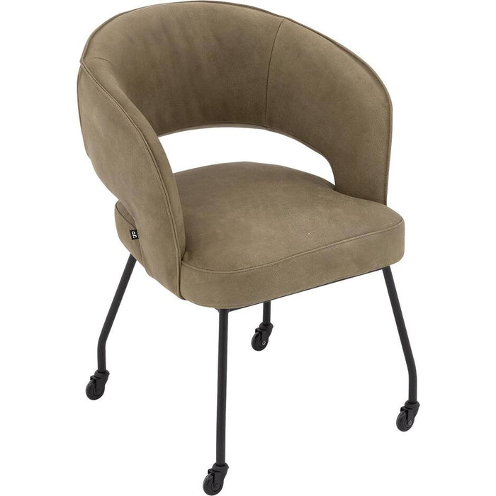 Goossens Eetkamerstoel Ostuni (leer) - Leder met armleuning