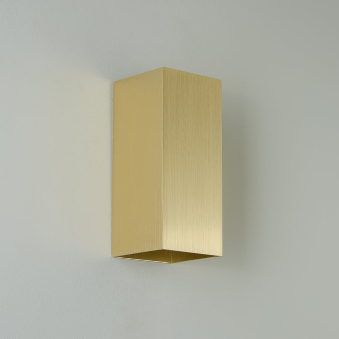 Searchlight Wall Wandlamp Vierkant - H 15,4 cm - Goud