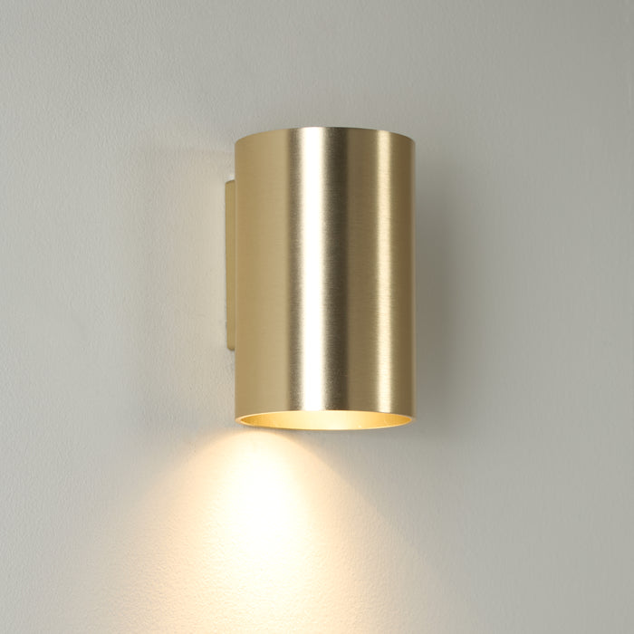 Searchlight Wall Wandlamp Cilinder - H 10 cm - Goud