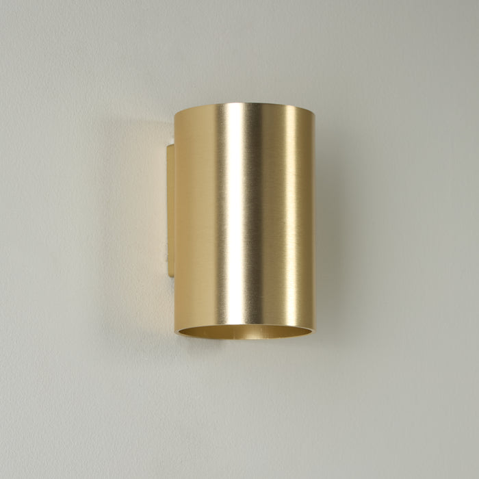 Searchlight Wall Wandlamp Cilinder - H 10 cm - Goud