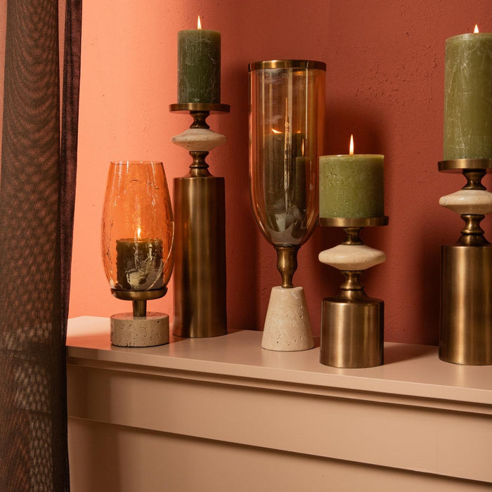 PTMD Sajeth Brass Luster Glass Stormlight On Base M