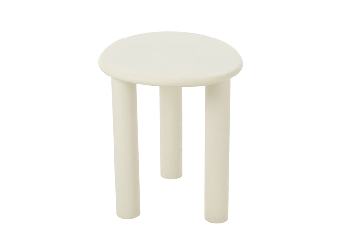 J-Line bijzettafel Bali - hout - wit - small