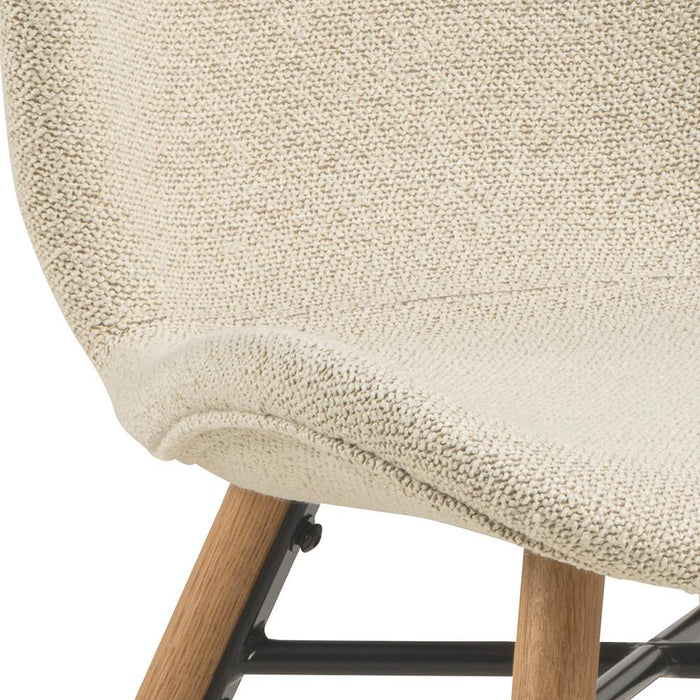 Giga Living - Eetkamerstoel Stof Beige - Zaria - Set van 2