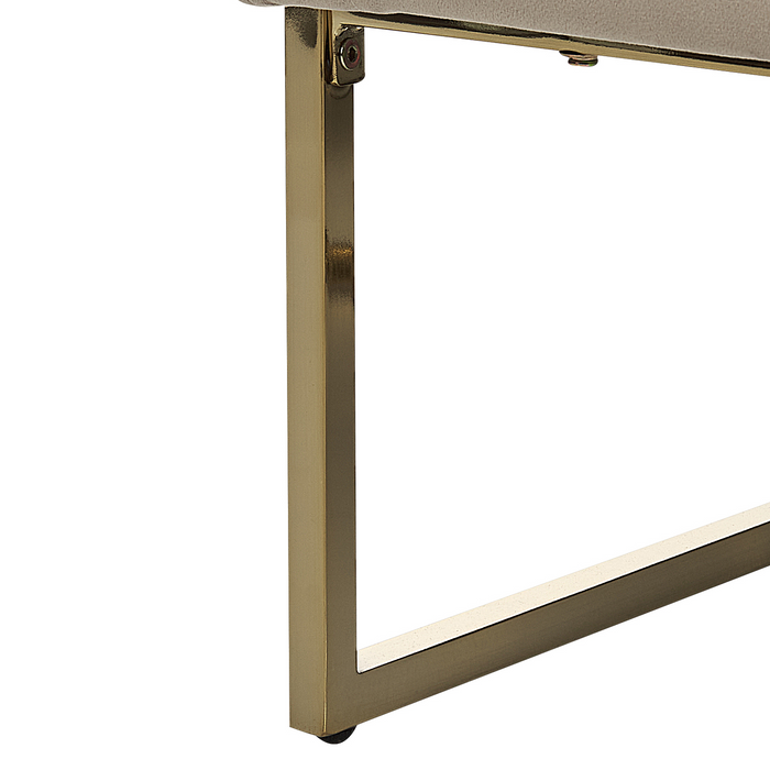 Beliani - SIRKKA - Fauteuil - Taupe - Fluweel