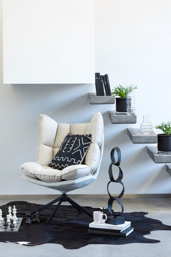 J-Line stoel Relax Kussen - textiel|metaal - beige