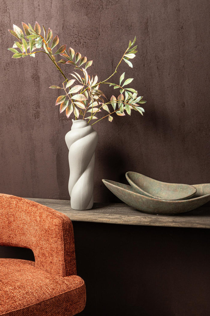 PTMD Dawer Grey Cement Bowl Organic Shape L