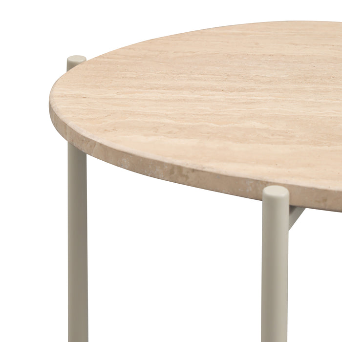 by fonQ Tavro Bijzettafel H 50 x B 54 cm - Naturel