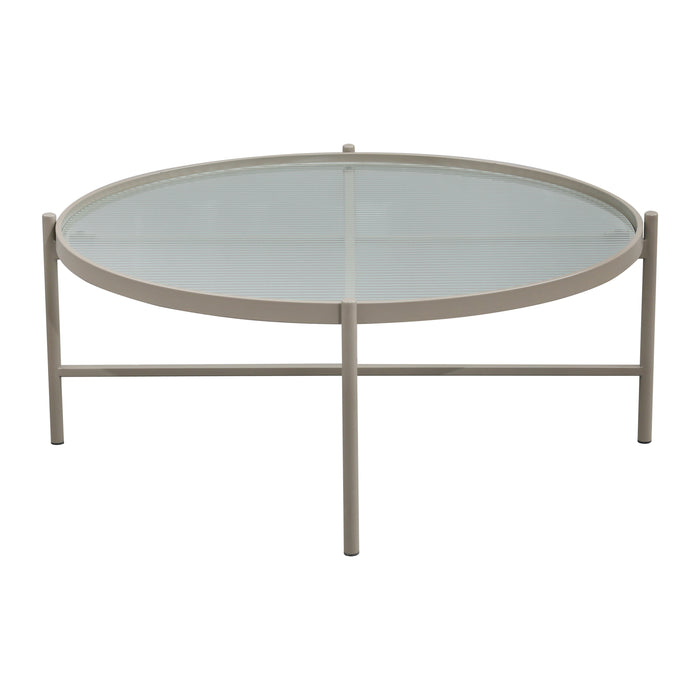 by fonQ Oriel Bijzettafel H 32 x Ø 80 cm - Beige