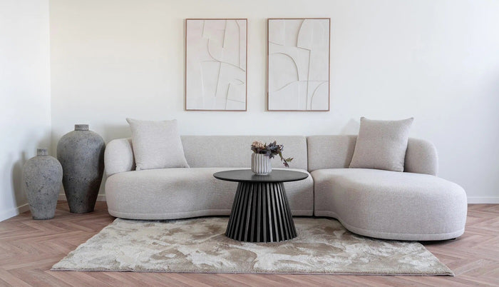 House Nordic Osaka Zwart Eiken Salontafel Rond