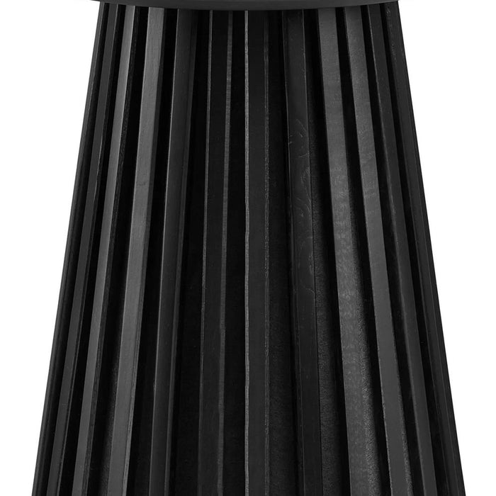 House Nordic Osaka Zwart Eiken Bijzettafel Rond