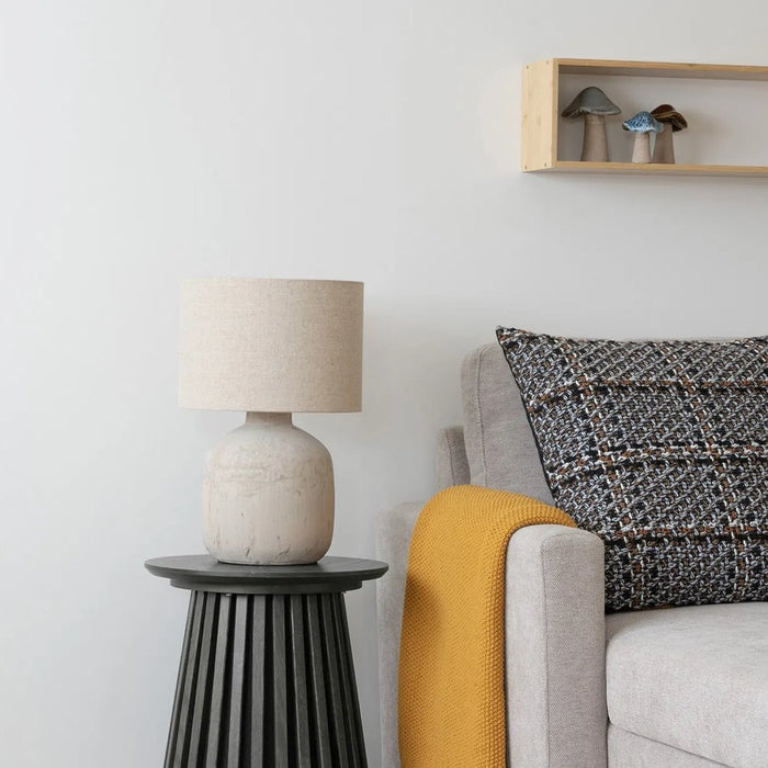 House Nordic Osaka Zwart Eiken Bijzettafel Rond