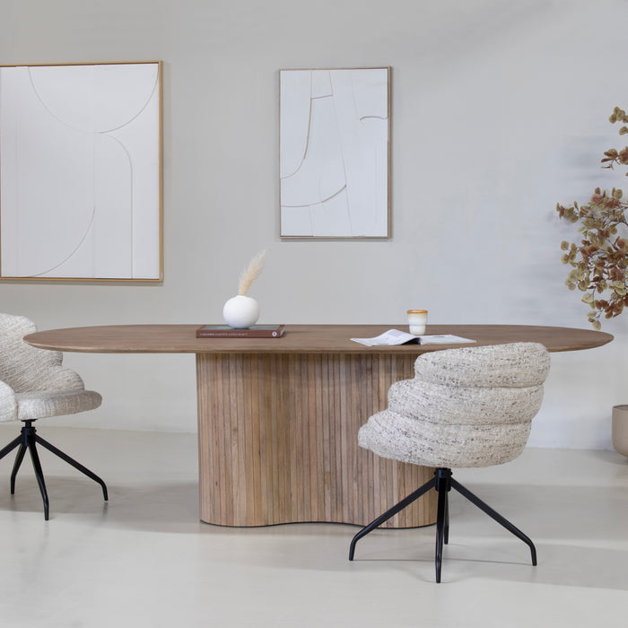 Giga Meubel - Eettafel Naturel Mangohout - 200x100x77cm - Ava