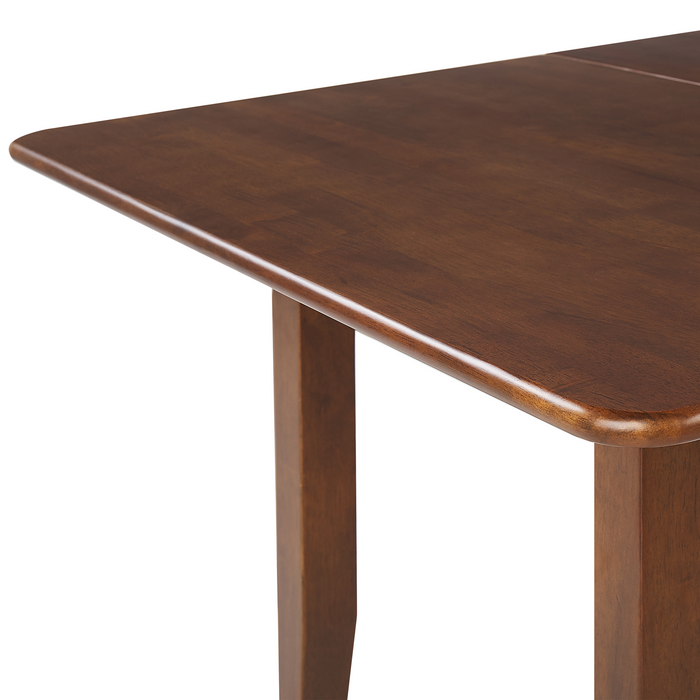 Beliani-MASELA-Uitschuifbare eettafel-Donkere houtkleur-Rubberhout