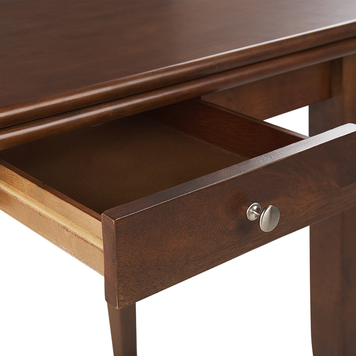 Beliani-MASELA-Uitschuifbare eettafel-Donkere houtkleur-Rubberhout