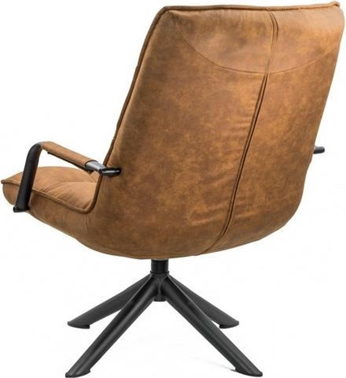 Draaifauteuil - Fauteuil - Draaistoel - Bruin - 72 x 80 x 88 cm
