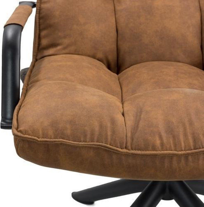 Draaifauteuil - Fauteuil - Draaistoel - Bruin - 72 x 80 x 88 cm