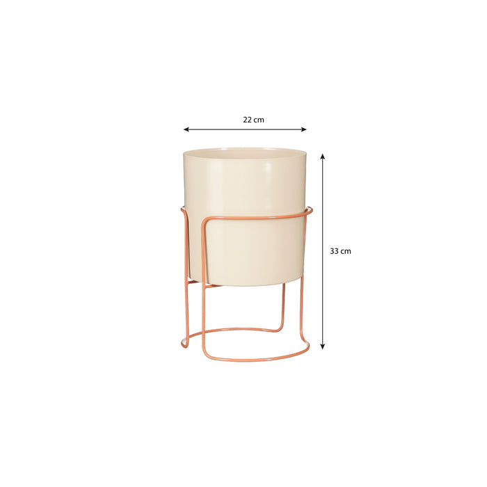 Mica Decorations Collins Bloempot op Standaard - H33 x Ø22 cm