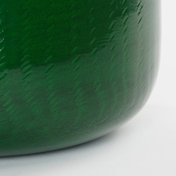 Mica Decorations Benson Bloempot - H16 x Ø19 cm - Metaal - Donkergroen