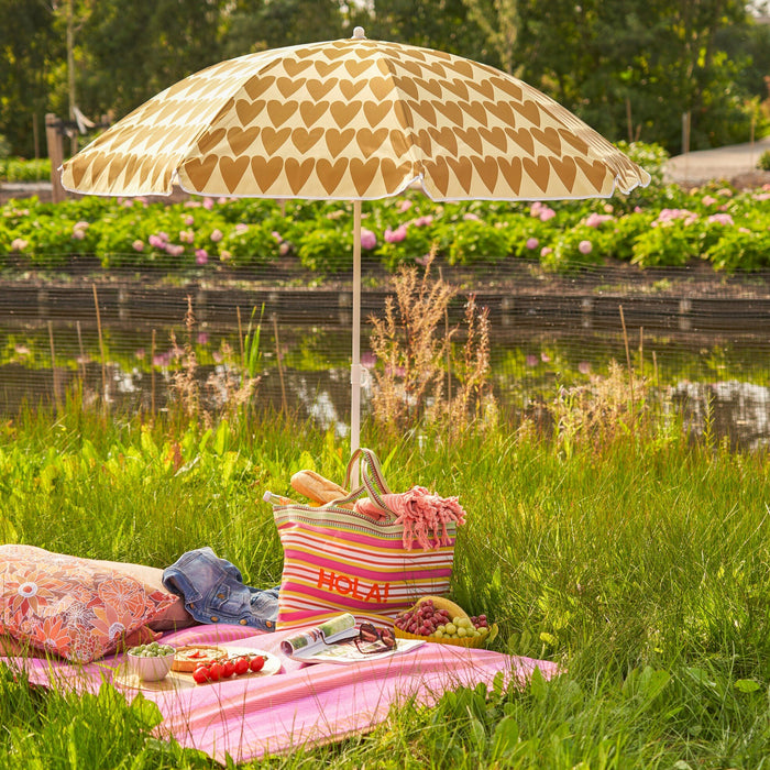 Mica Decorations Strandparasol - H180 x Ø160 cm - Bruin