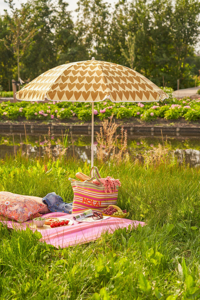 Mica Decorations Strandparasol - H180 x Ø160 cm - Bruin