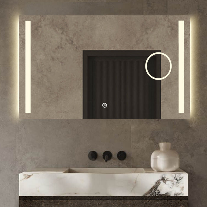 Badkamerspiegel met Vergrootglas - Verlichting - 160 x 80 cm