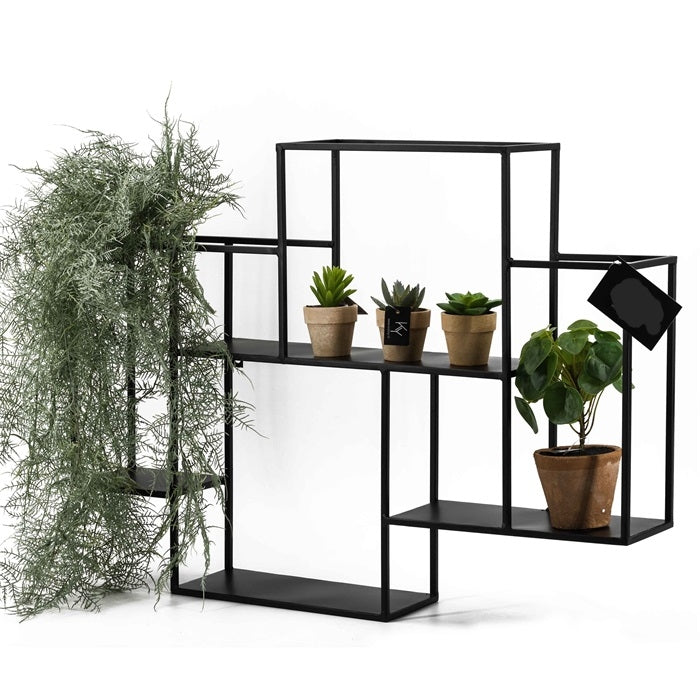 Vtw Living - Wijnrek - Wijnrek Metaal - Wijnrek Muur - Zwart