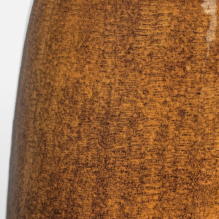 Mica Decorations Benson Bloempot - H16 x Ø19 cm - Metaal - Bruin