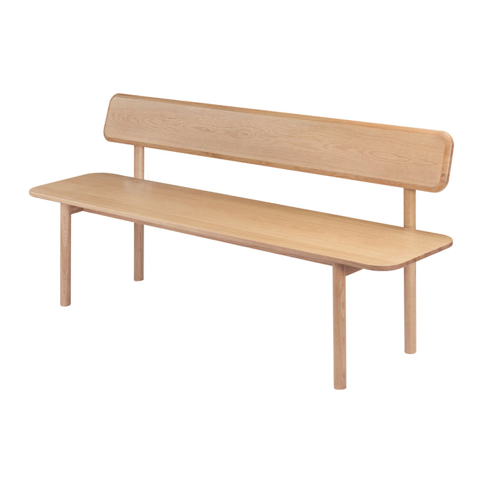 by fonQ Brinn Eetkamerbank met Rugleuning 180 cm - Eiken