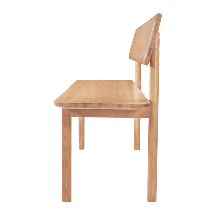 by fonQ Brinn Eetkamerbank met Rugleuning 180 cm - Eiken