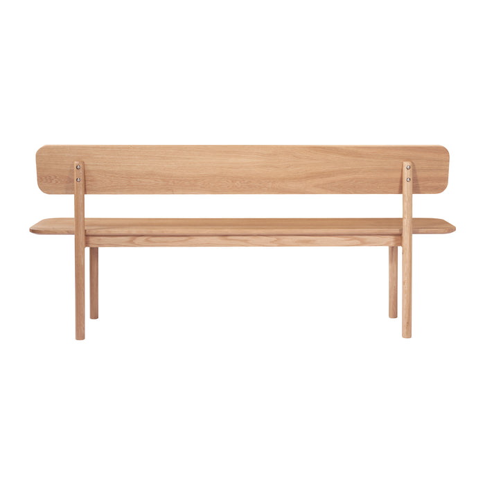 by fonQ Brinn Eetkamerbank met Rugleuning 180 cm - Eiken