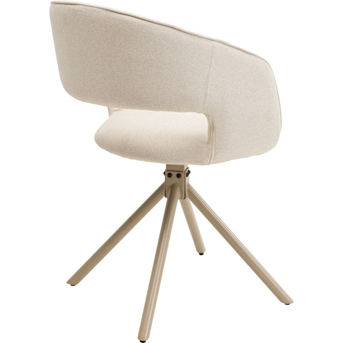 Kare Design Gina draaistoel met armleuningen - beige