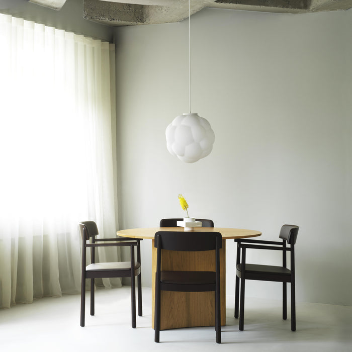 Normann Copenhagen Timb Eetkamerstoel met Armleuning - Leer - Bruin