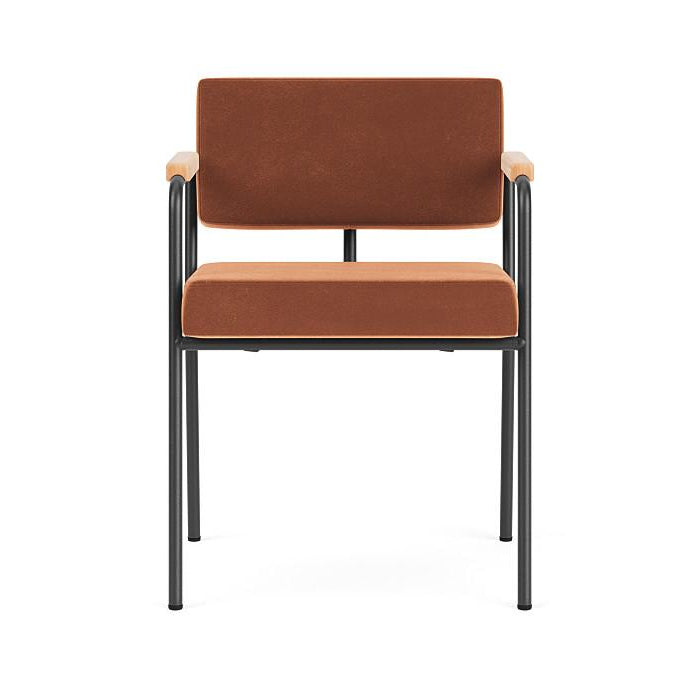 FÉST Monday stoel met armleuning zwart|naturel Royal 160 magnolia