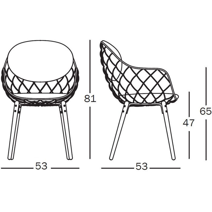 Piña Armchair tuinstoel met rugkussen bruin