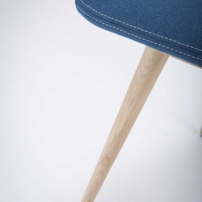 Ena stoel whitewash Toledo Leather Nero