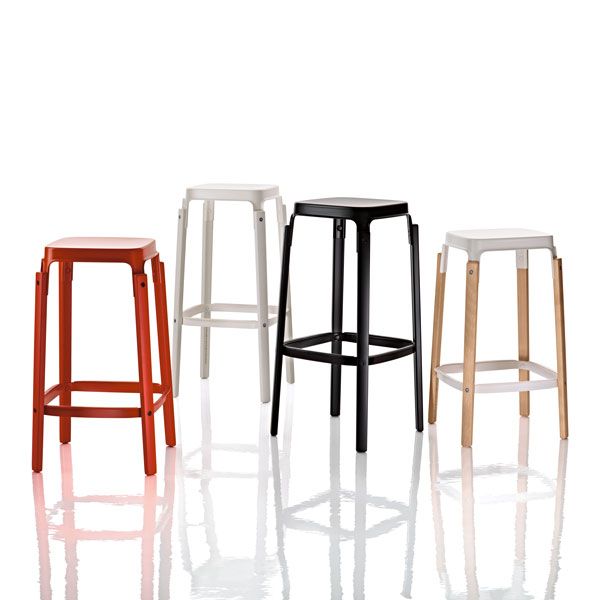 Steelwood barkruk zwart|beuken 78cm