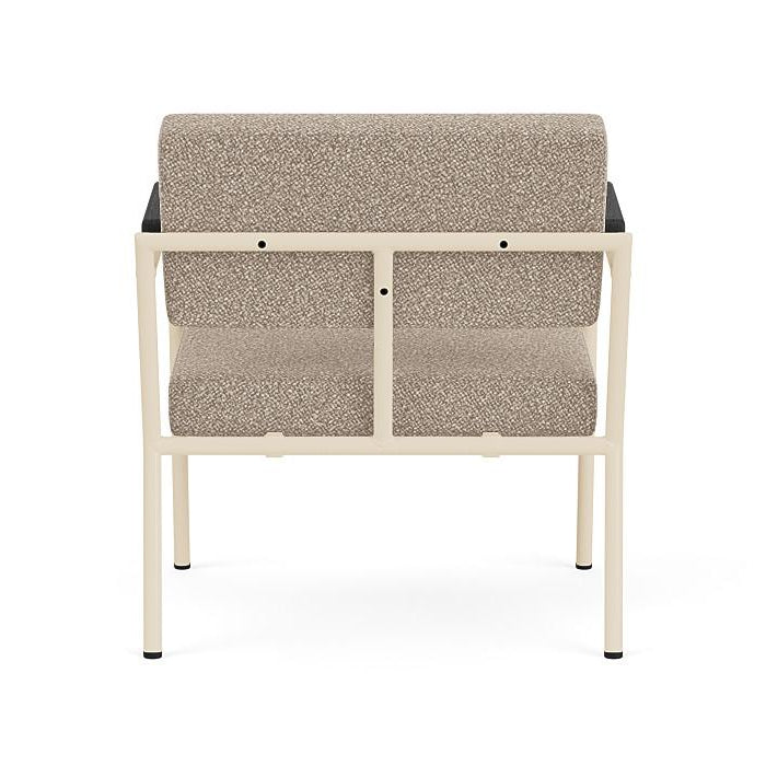 FÉST Monday fauteuil met amleuning sand|zwart Sydney 22 beige