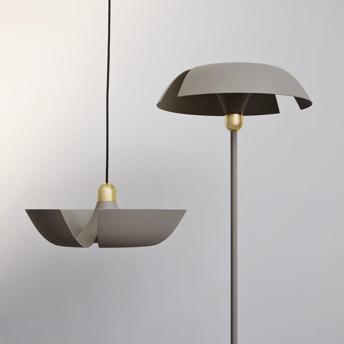 Cycnus vloerlamp taupe|goud