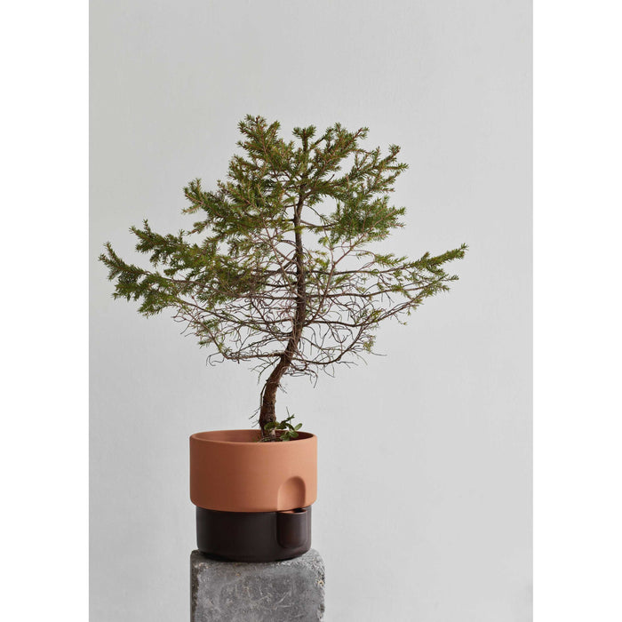 Oasis plantenbak medium Ø20.5 donkerbruin