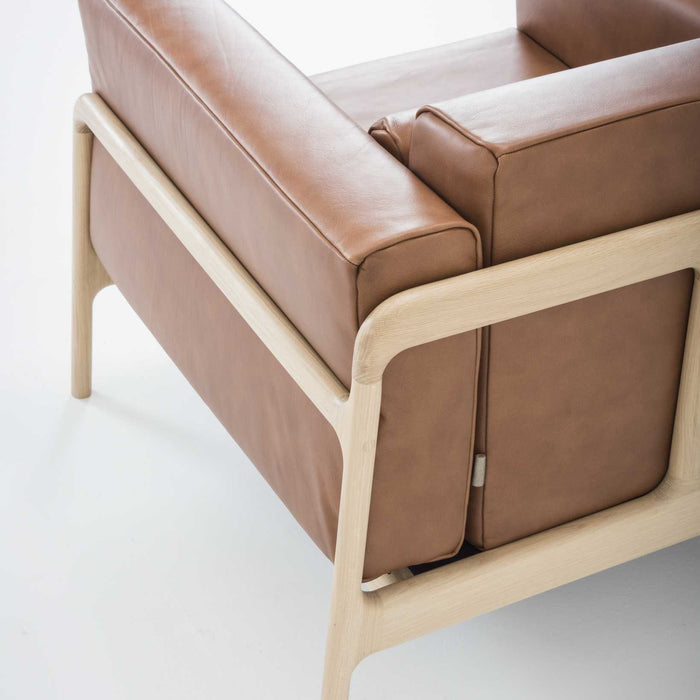 Fawn fauteuil whitewash Dakar Leather Whiskey