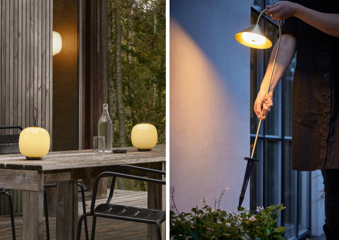 Frandsen Grasp sokkellamp H60 LED oplaadbaar brass