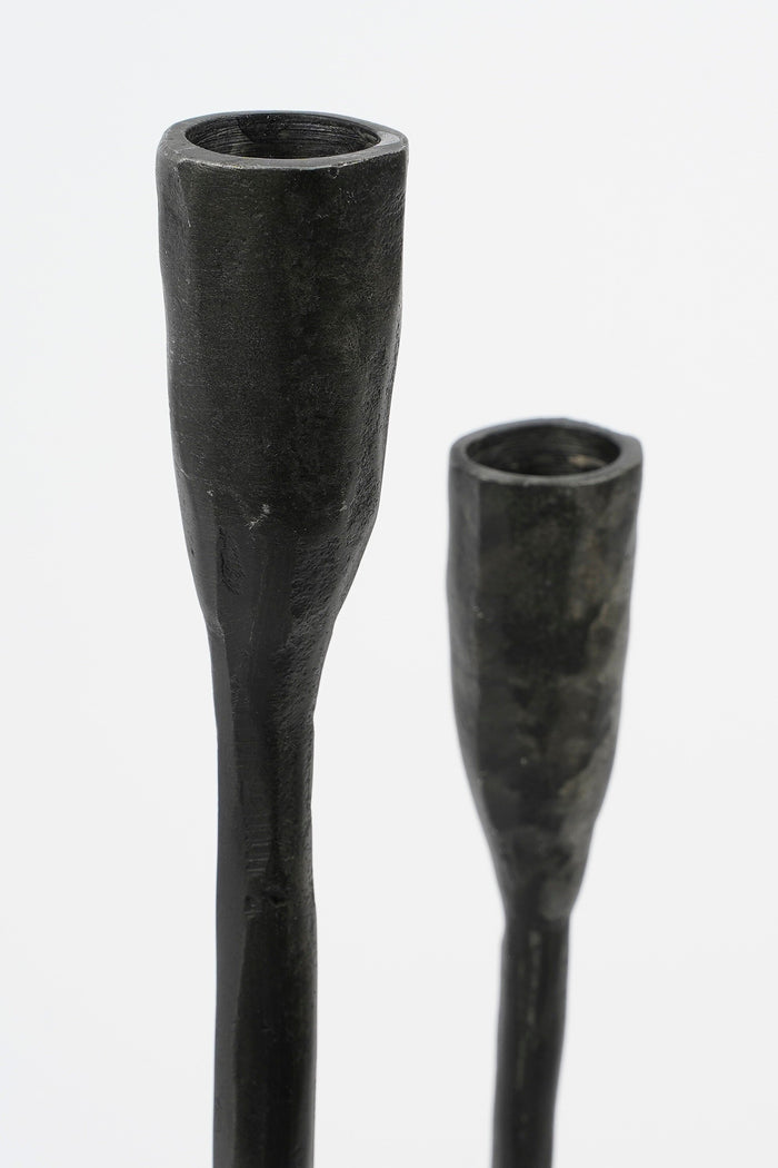 House of Seasons Stretto Kandelaar - L21 x B9,5 x H40,5 cm - Zwart