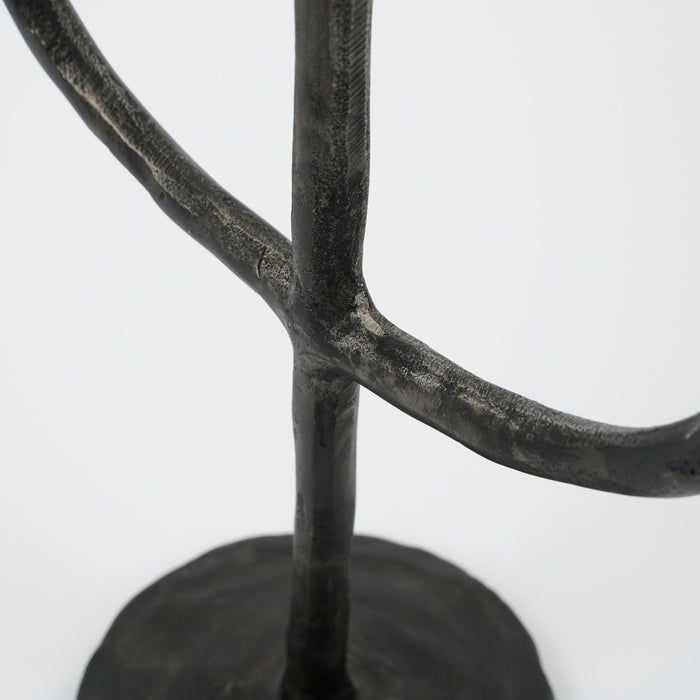 House of Seasons Stretto Kandelaar - L21 x B9,5 x H40,5 cm - Zwart