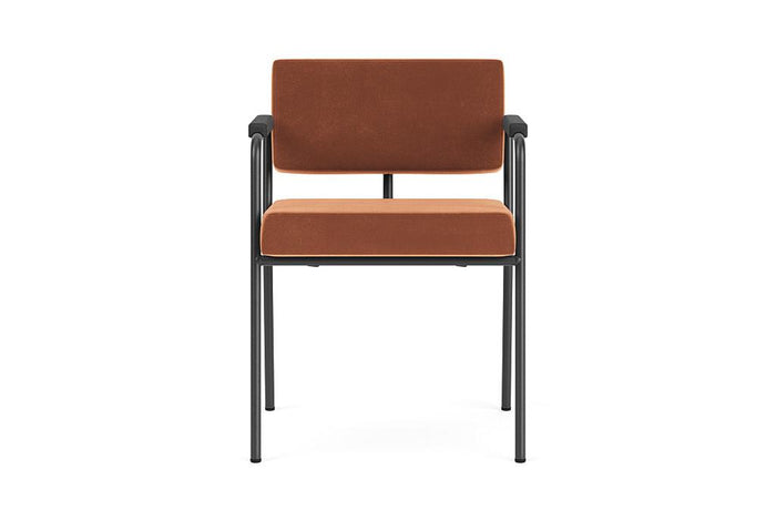 FÉST Monday stoel met armleuning zwart|zwart Royal 160 magnolia