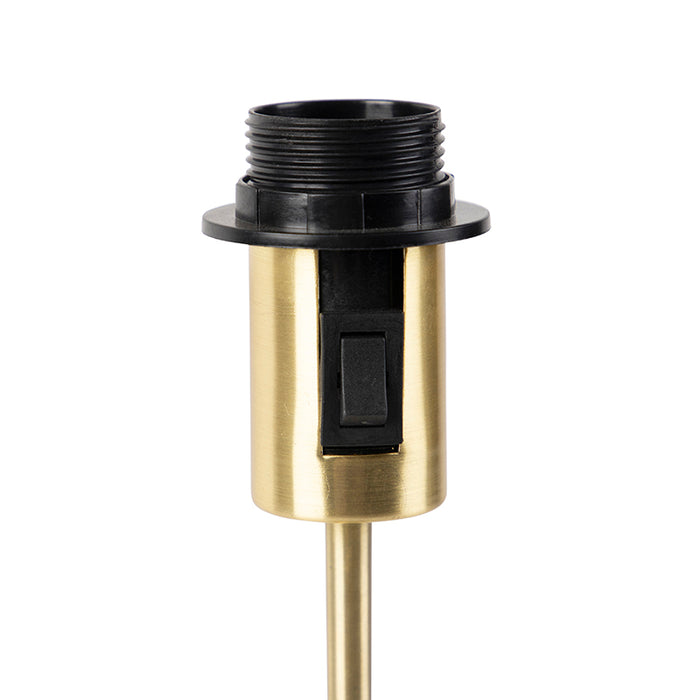 QAZQA Smart tafellamp goud met velours kap taupe 25 cm incl. Wifi A60