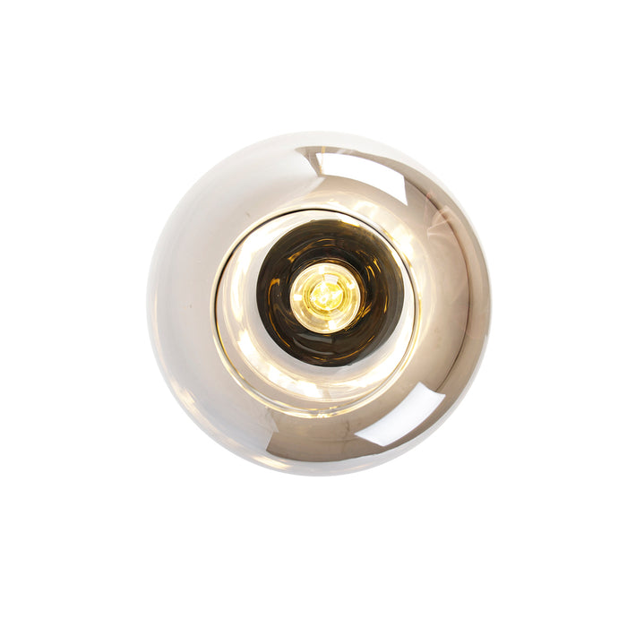 QAZQA Smart plafondlamp zwart met goud en smoke glas incl. Wifi A60 -